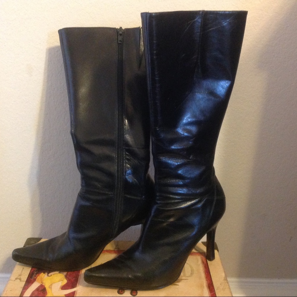 Nine West leather knee high boots